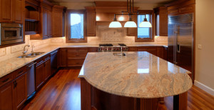 polished granite countertop