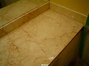 Marble Vanity before Restoration